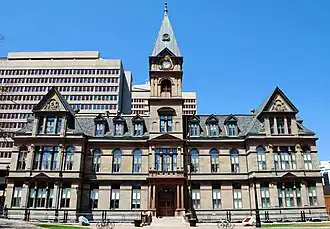 A photo of Halifax City Hall as seen from Grand Parade.