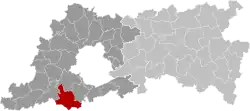 Location of Halle in Flemish Brabant