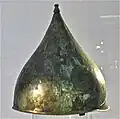 Keltenmuseum, Hallein. Finds from the Salt Mines at Dürrnberg Fürstengrab 44 . Helmet