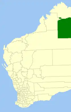 Location in Western Australia