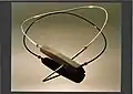 Necklace in silver, with piano key