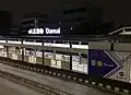 Damai station at night