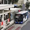 Corridor 2 bus entering the station, 2025