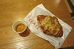 Espresso and a ham & cheese croissant from Gail's.