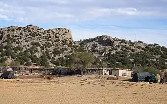 Hamlet near southeast dolomite cliffs