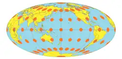 The Hammer projection with Tissot's indicatrices
