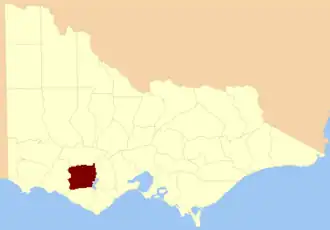 Location in Victoria