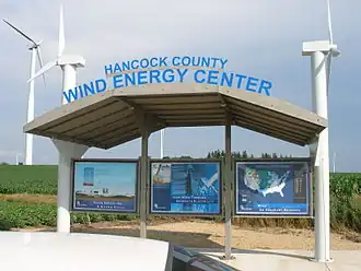 Image 59The Hancock County wind energy center in Iowa (from Wind turbines on public display)