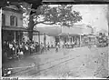 The lynching of a man from the Hanging Tree in Orange, Texas, in 1888.