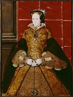 Mary I, 1554, oil on panel
