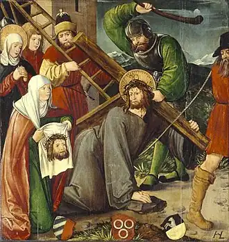 Christ Carrying the Cross, after 1515. Dedicated to the citizens of Zurich killed at the Battle of Marignano