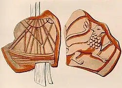 Illustration of two sides of a mediaeval seal