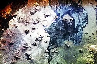 Harrat Khaybar, as seen from the International Space Station