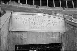 Dedication plaque by the Class of 1879–1903