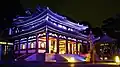 Illumination of Hasedera Temple in summer