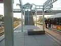 The platform at Hawthorne/Lennox station