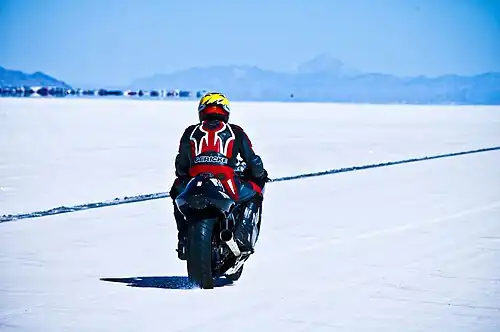 The Bonneville Salt Flats in Utah