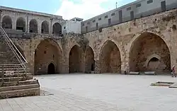 Courtyard of the Crusader fortress in Acre