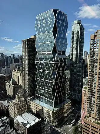 Hearst Tower as seen from the south in 2024