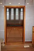 Entrance to the meditation area in the crypt