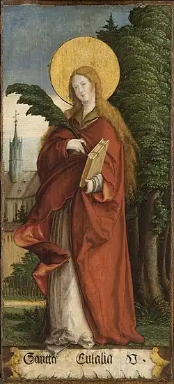 7. Saint Eulalia (right fixed wing, pendant to Saint Walburga)