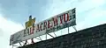 The sign on the restaurant formerly located at Hell's Half Acre.