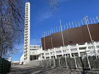 Helsinki Olympic Stadium, Lindegren and Jäntti, 1938–1950.