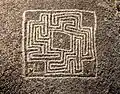 Hemet Maze Stone without distortions of viewpoint, as if from above. Width/height of maze is about 24 inches (61&nbsp;cm).