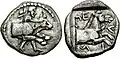 Hemidrachm coin of Pelinna struck 460-420 BC