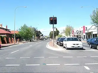 Henley Beach Road, looking east into the city