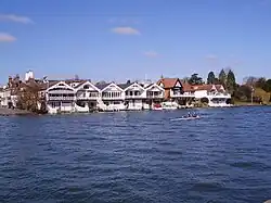 Boathouses on the River Thames at Henley-on-Thames, England