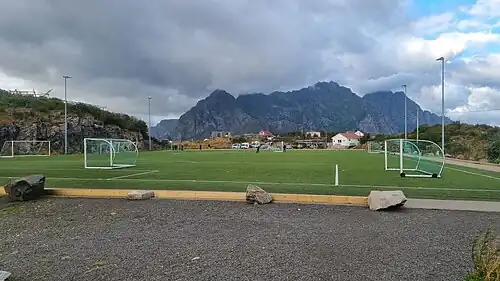 Henningsvær Stadion - looking north