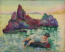 Le Rocher (La Naïade, Cavalière), 1906, oil on canvas, 71 × 89&nbsp;cm, private collection