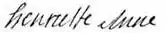 Henriette of France's signature