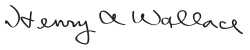 Cursive signature in ink