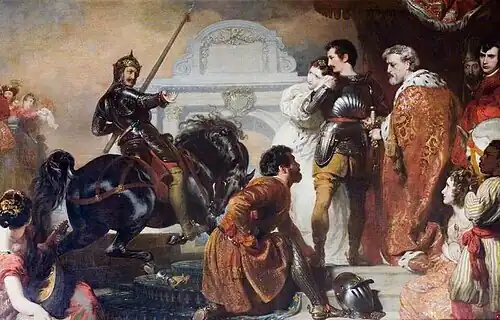 The Challenge of Rodomont to Rogero by Henry Perronet Briggs