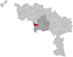 Location of Hensies in Hainaut
