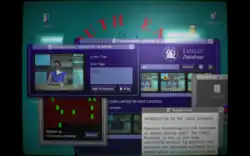 Computer desktop of files and documents, including a video clip database.