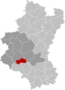 Location of Herbeumont in Luxembourg province