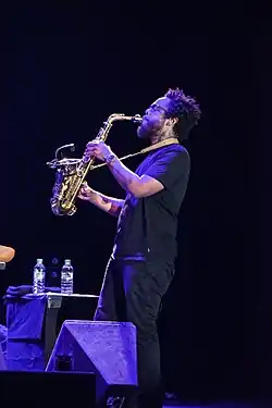 Martin performing in 2017