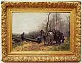 Loading wood, 1890, by Herman Johannes van der Weele