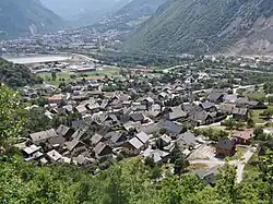 A general view of Hermillon, with visible Saint-Jean-de-Maurienne at the background