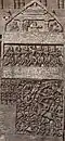 Hero stone from 12th century with Old Kannada inscription from the Tarakeshvara Temple at Hangal, Karnataka