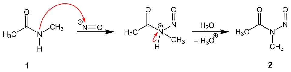 Synthese eines N-Nitrosamids ausgehend von N-Methylacetamid