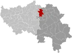 Location of Herve in the province of Liège