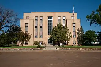 The Hettinger County Courthouse in Mott