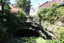 The entrance to Hidden River Cave beneath downtown Horse Cave in 2025