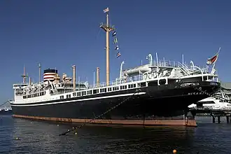 Hikawa Maru: Japanese ocean liner preserved at Yokohama.
