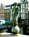 Statue of Lady Fortune on the Rokin near Muntplein