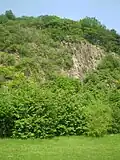 Rocky slopes (Latitkuppe) on the Himmerich